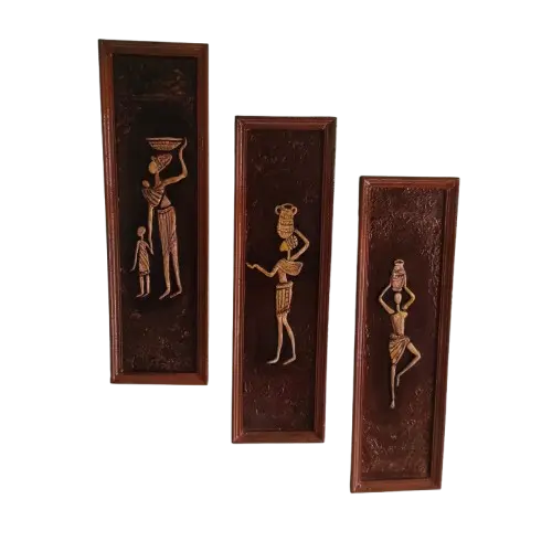 Indian Tribe,Tribal wall art set of 3 Panel(6inch*20inch)